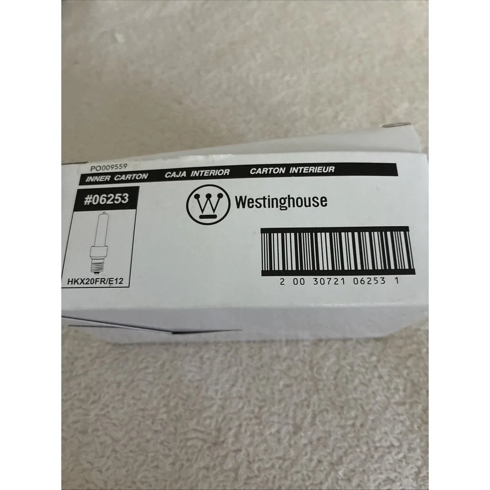 10 Westinghouse Xenon Krypton Light Bulb 20W 120V E12 Candelabra Base Frosted‎